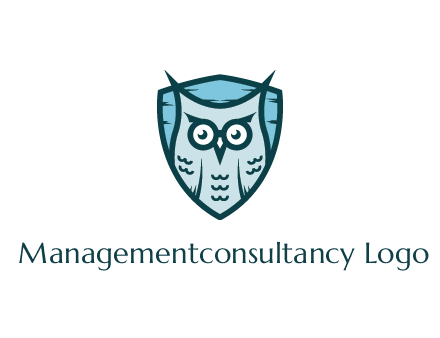 owl in shield
