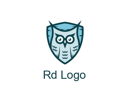 owl in shield