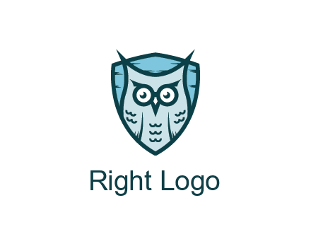 owl in shield