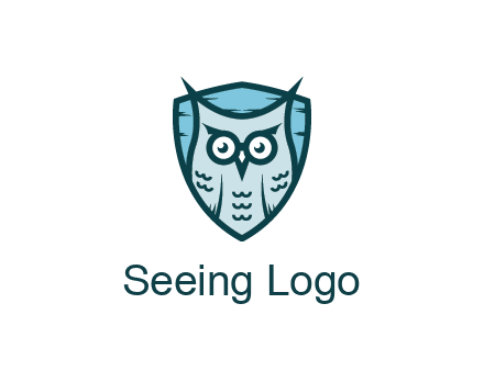 owl in shield