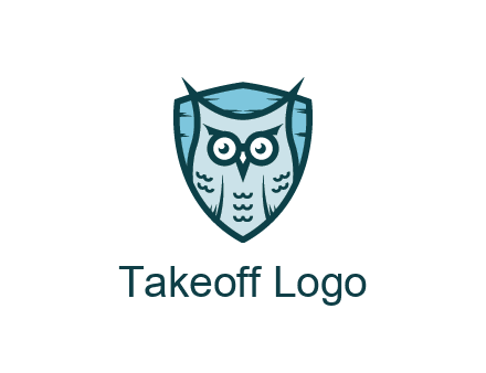 owl in shield
