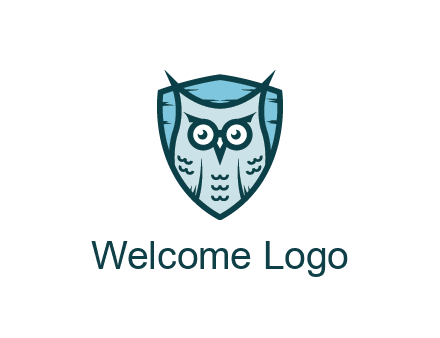 owl in shield