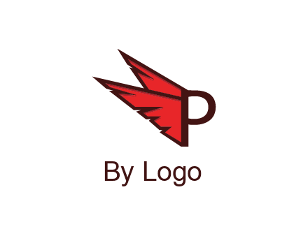 letter P with wings