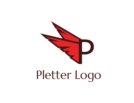 letter P with wings