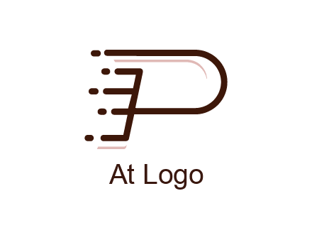 abstract letter P line art