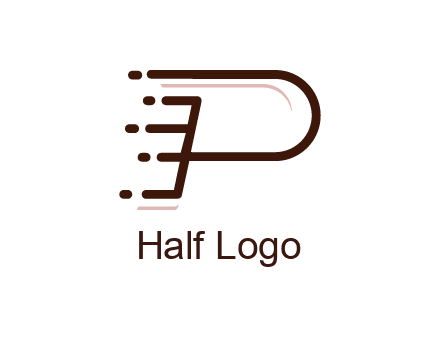 abstract letter P line art