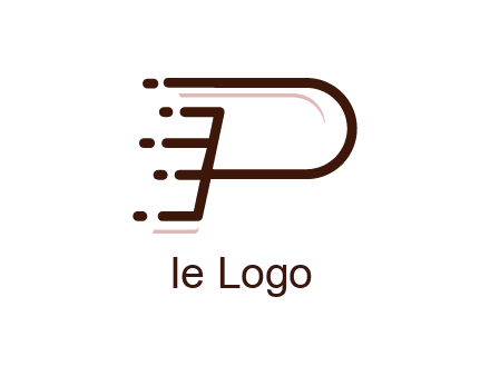 abstract letter P line art