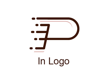 abstract letter P line art