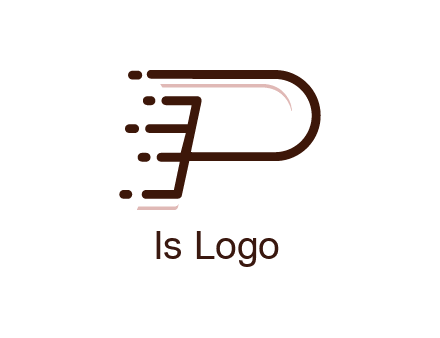 abstract letter P line art