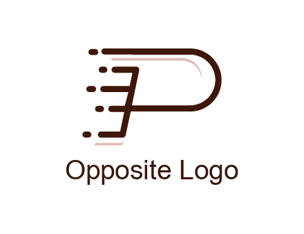 abstract letter P line art