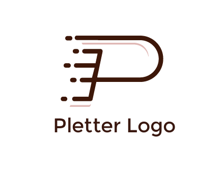 abstract letter P line art