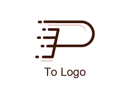 abstract letter P line art
