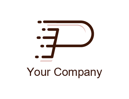 abstract letter P line art