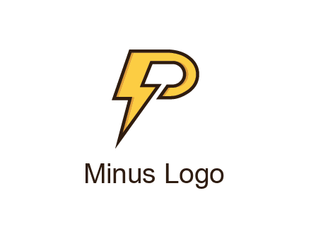 thunder bolt forming letter P