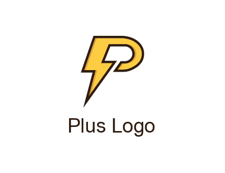 thunder bolt forming letter P