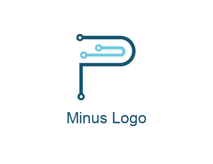 network lines forming letter P