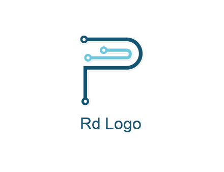 network lines forming letter P