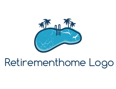 swimming pool with palm trees