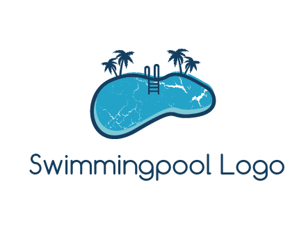 swimming pool with palm trees