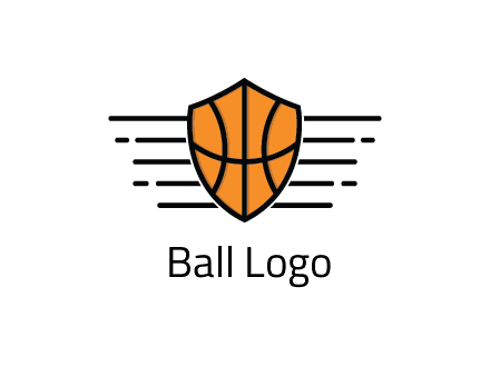 lines around shield with basketball pattern