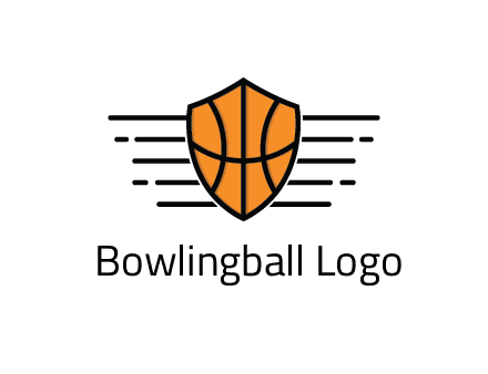 lines around shield with basketball pattern