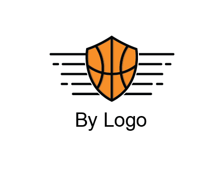 lines around shield with basketball pattern