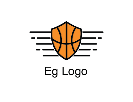 lines around shield with basketball pattern
