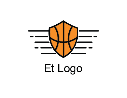 lines around shield with basketball pattern