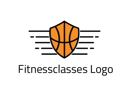 lines around shield with basketball pattern