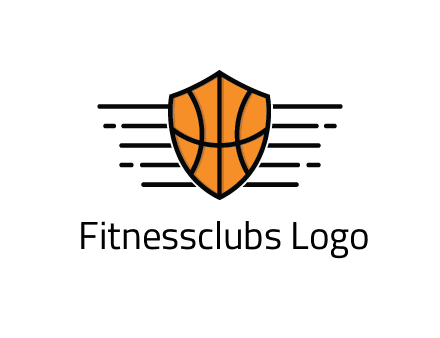 lines around shield with basketball pattern