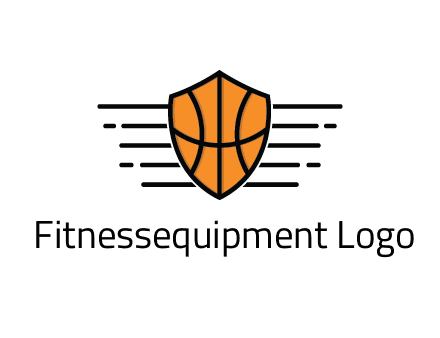 lines around shield with basketball pattern