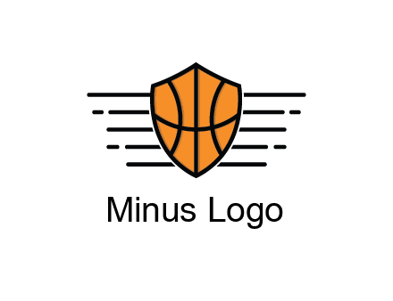 lines around shield with basketball pattern