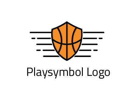 lines around shield with basketball pattern