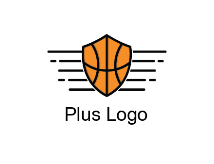 lines around shield with basketball pattern