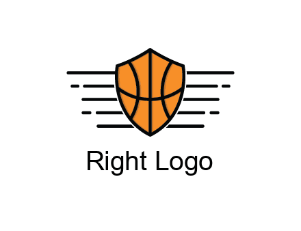 lines around shield with basketball pattern