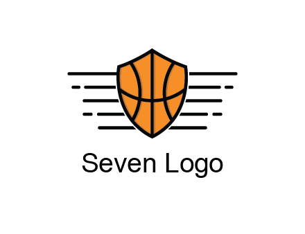 lines around shield with basketball pattern