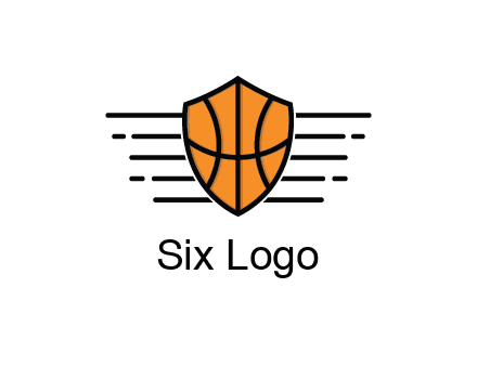 lines around shield with basketball pattern