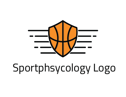 lines around shield with basketball pattern