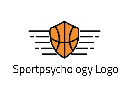 lines around shield with basketball pattern