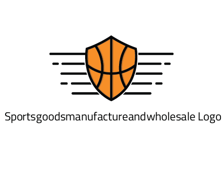 lines around shield with basketball pattern