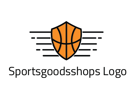 lines around shield with basketball pattern