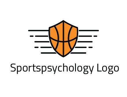 lines around shield with basketball pattern