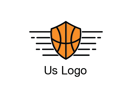 lines around shield with basketball pattern