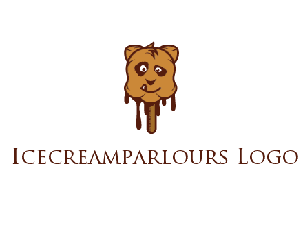ice-cream looking like bear face