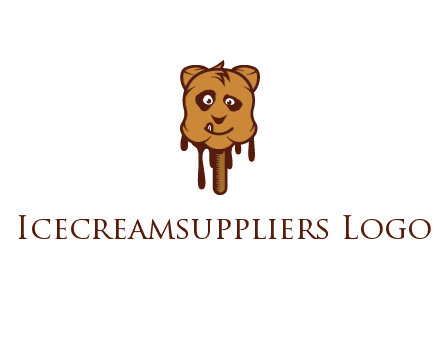ice-cream looking like bear face