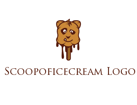 ice-cream looking like bear face