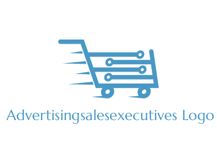 network lines forming shopping cart
