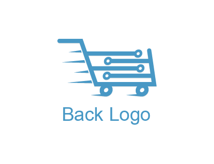 network lines forming shopping cart
