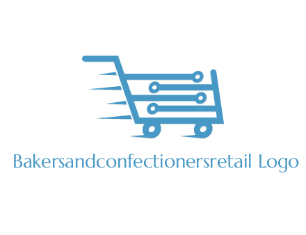 network lines forming shopping cart