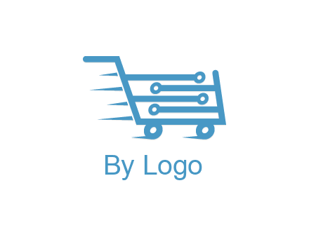 network lines forming shopping cart